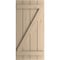 Ekena Millwork Rustic Four Board Joined Board-n-Batten Knotty Pine Faux Wood Shutters w/Z-Board, 22W x 76H, PR SHUBJZ22X76KPPR - alternate 2